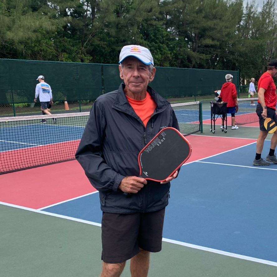 Bob Standing on a pickleball court